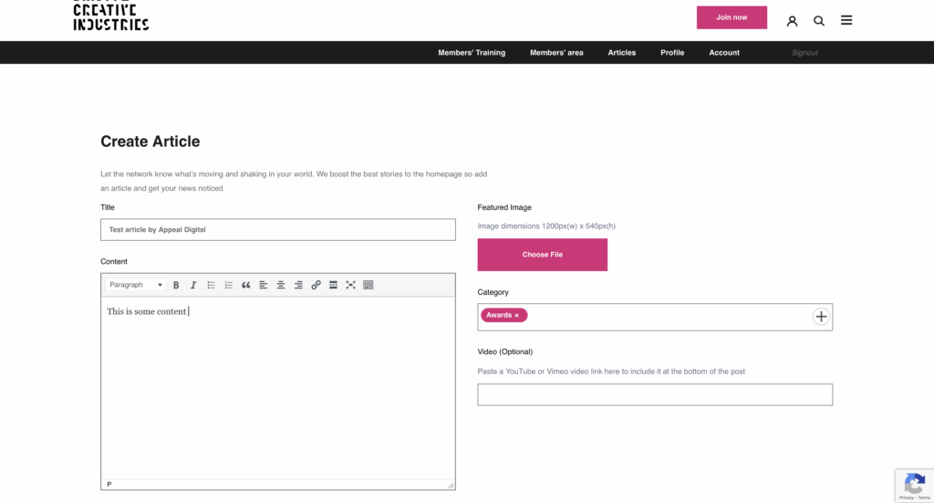 Test article by Appeal Digital